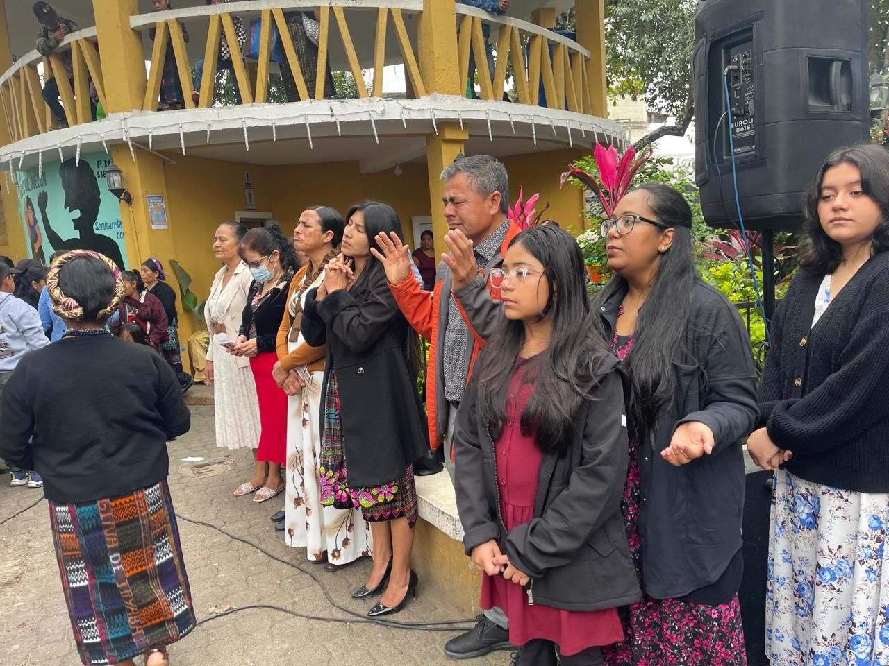 Community members gathered together