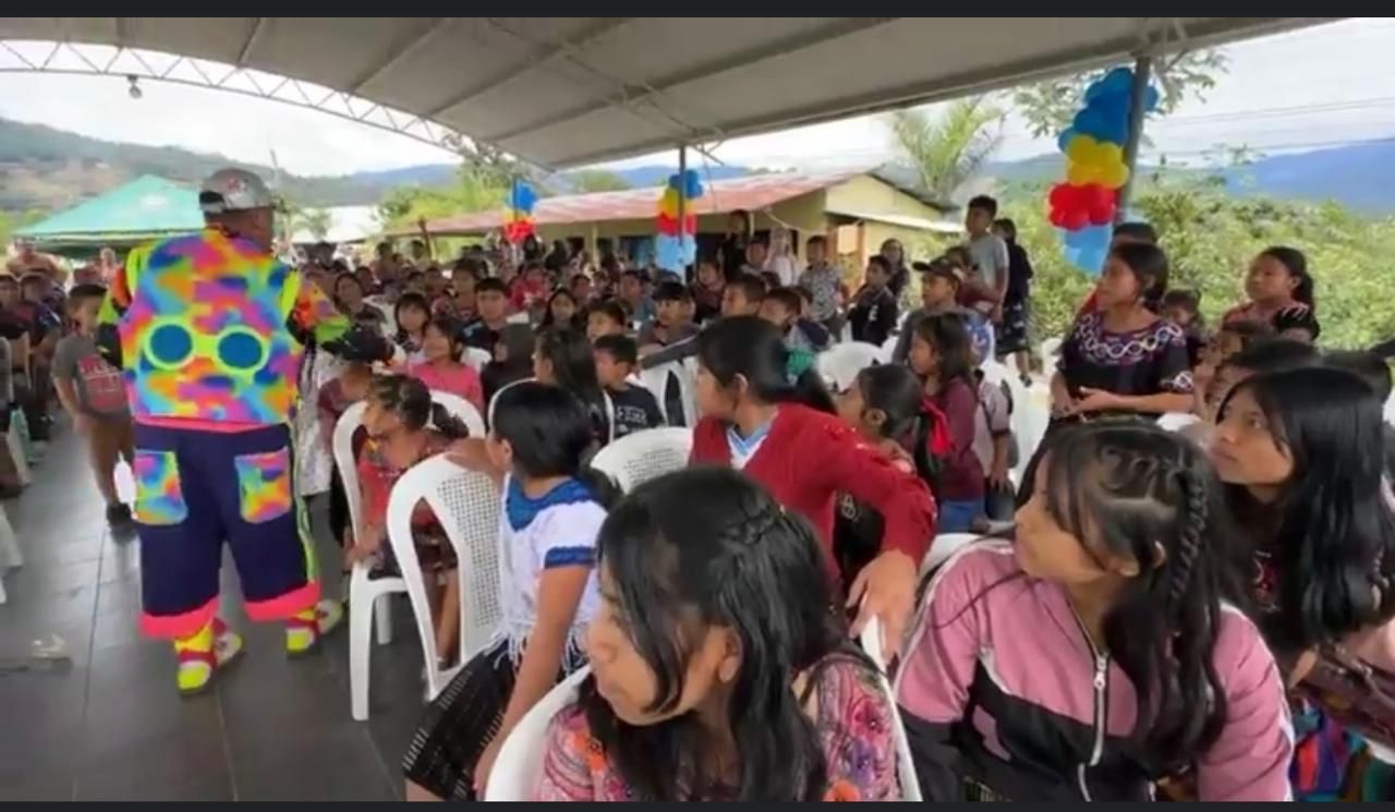 Children and families at the celebration